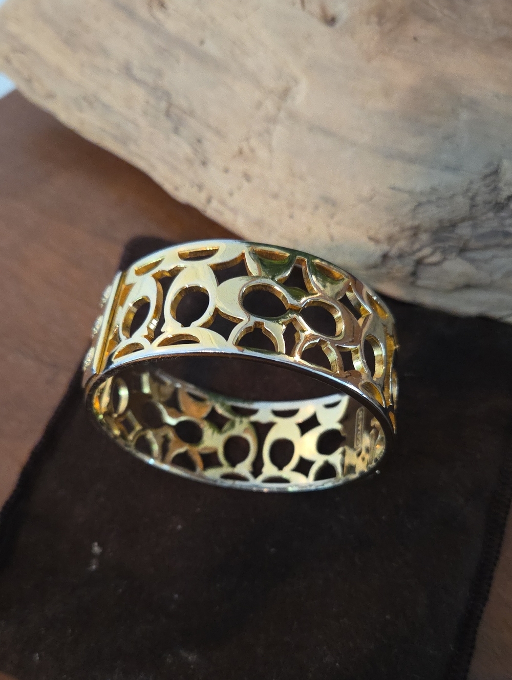Coach Pierced Singnature Bangle